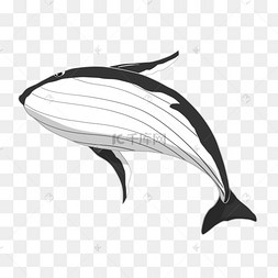 黑色跳跃的鲸鱼插画下载 png下载psd黑白漂浮下落单色宇航员下载 png
