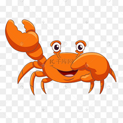 卡通大螃蟹海鲜