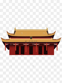 卡通手绘龙亭可商用元素