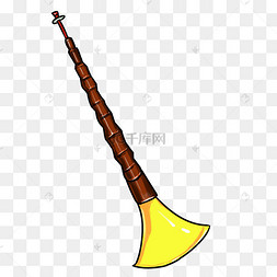 手绘黄色唢呐插画