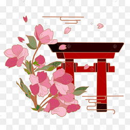 日式花纹樱花和风素材