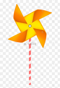 旋转风车卡通插画