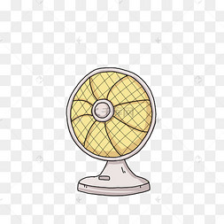 手绘卡通冬天取暖的电暖气