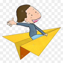 卡通儿童节纸飞机