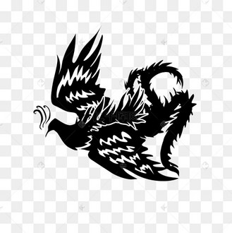 彝族图腾凤凰矢量图