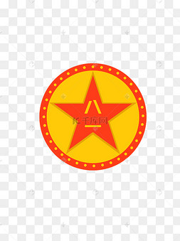 八一建军节卡通矢量军功章奖章设