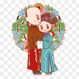 png下载psd古代古装剧后宫弹琴抚琴下载 png下载psd清朝妃子摄影图