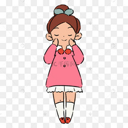 可爱女孩脸卡通