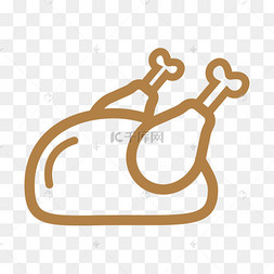 鸡矢量图标素材下载