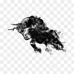 东方水墨拓荒牛国画