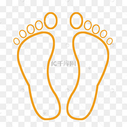 卡通手绘可爱的脚丫
