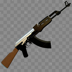 ak47步枪ak47免扣png绝地求生手绘卡通mk47免抠矢量图欧式家居浮雕