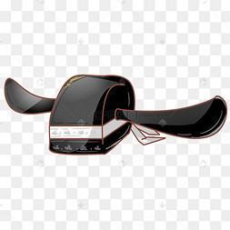 古代官员官帽手绘插画