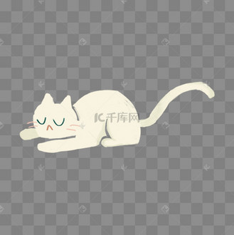 趴着的米黄色可爱小猫咪