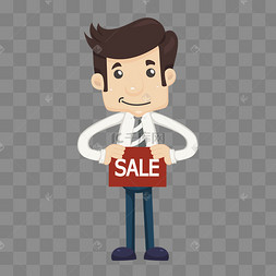 卖东西的男人矢量素材