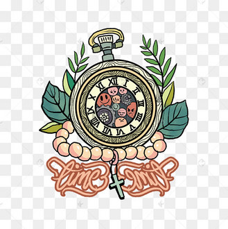 波普艺术怀表插画