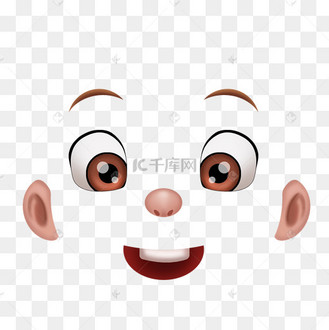 卡通可爱人物五官