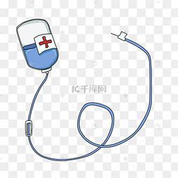 卡通输液吊瓶插画