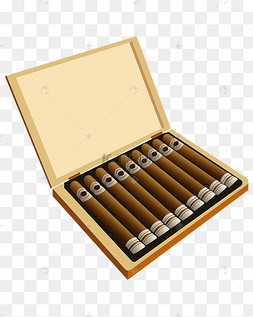 矢量免扣卡通雪茄