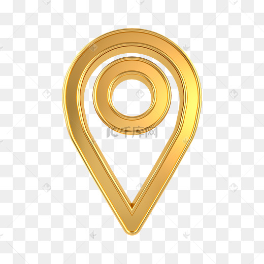 c4d金属立体定位地址图标图片