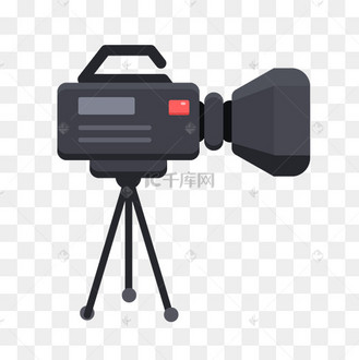 现场拍摄摄像机插画