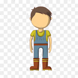 男孩侧身站立
