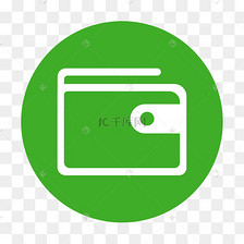 绿色手机钱包图标