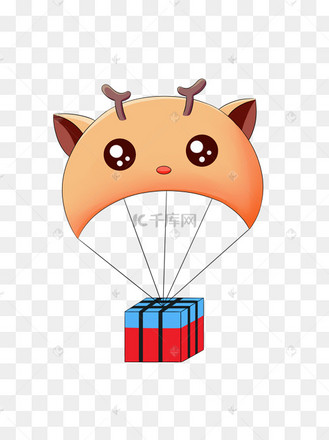 创意卡通手绘空投箱子