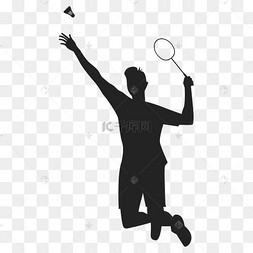 羽毛球剪影打羽毛球剪影女人物元素打羽毛球剪影元素打羽毛球剪影元素