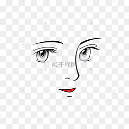手绘文艺清新人物五官文艺卡通小清新装饰插画广告设计火车猫趣搞笑