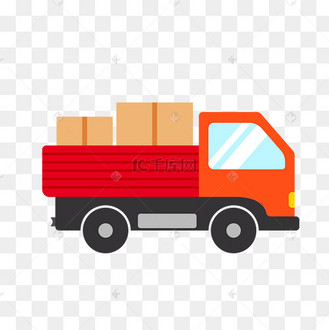 卡通运输货物货车