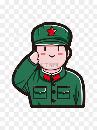 矢量ai卡通军人士兵人物元素素材