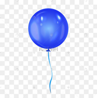 蓝色圆形气球