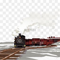 铁道简笔画彩色图片