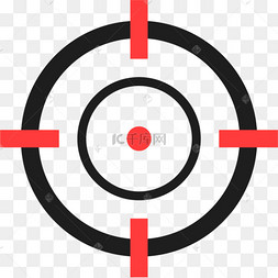 环状卡通矢量黑色准星