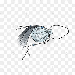 中国水墨手绘香囊