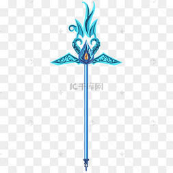 法杖女王权杖法杖魔法棒二次元动漫手拿禅杖的古代和尚梦幻蓝紫色魔