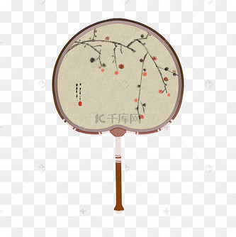 古风扇子水墨画团扇