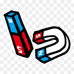 卡通手绘磁铁图标素材