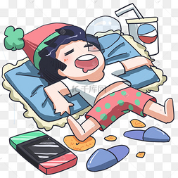 小男孩帽子卡通