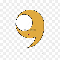 卡通符号逗号图案