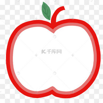 红色苹果边框png