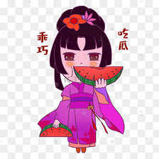 女生吃瓜表情包