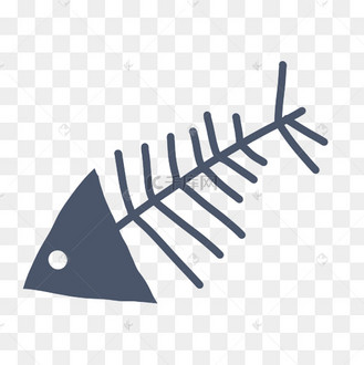 鱼刺卡通图片_鱼刺卡通设计图片素材大全-千库网