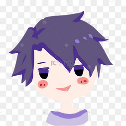 手绘女孩冷笑表情插画