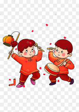 打鼓插画