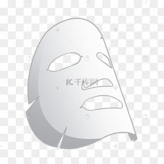 美容卡通手绘白色面膜