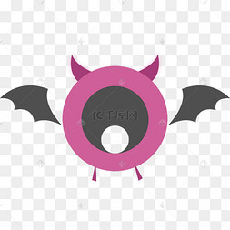 情人节粉色可爱海报小恶魔png免抠