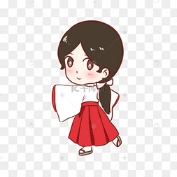 日本和风巫女服女孩