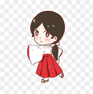 日本和风巫女服女孩